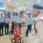 Mock drills were conducted in schools and malls to provide information on fire safety