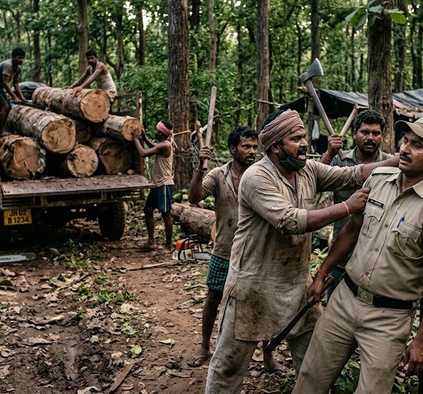 Special Report: In Gomia, the timber mafia attacked the forest department team, while elephants attacked the villagers.