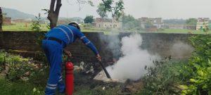 Gomia: Once again a borewell caught fire inside a house in Latkutta