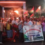 Gomia: Jharkhand activists call for a state shutdown on the 30th; torchlight procession held in Gomia on the eve of the event.